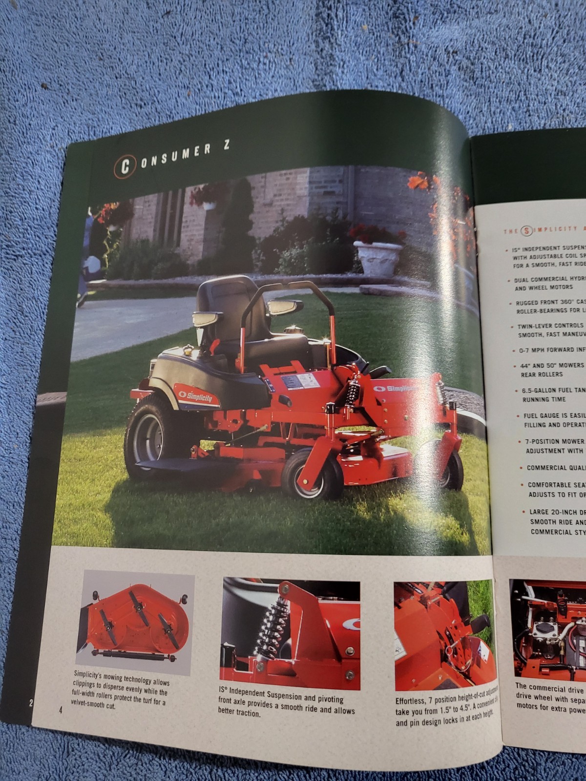 Simplicity 20005 Zero Turn Riding lawn Mowers BROCHURE Stallion Citation Z ZT
