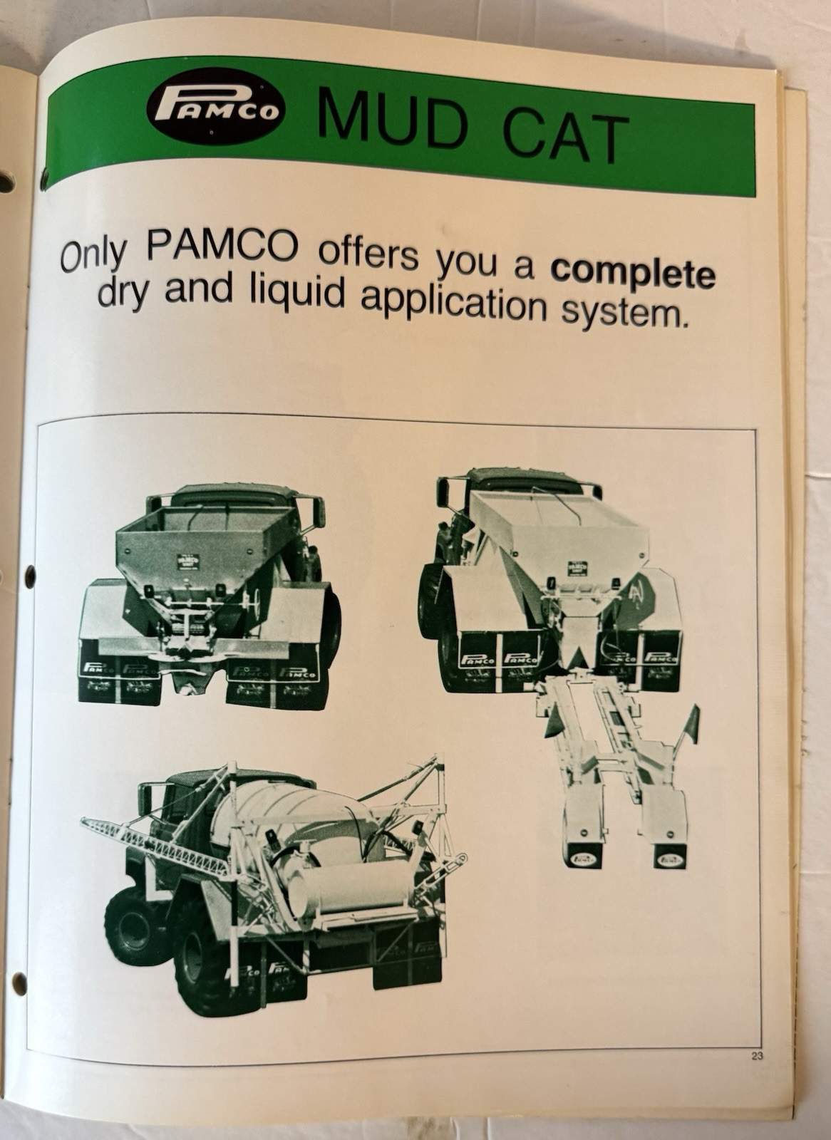 Vintage 1972 Pamco Agricultural Brochure Bulk Feed And Fertilizer Farm Equipment