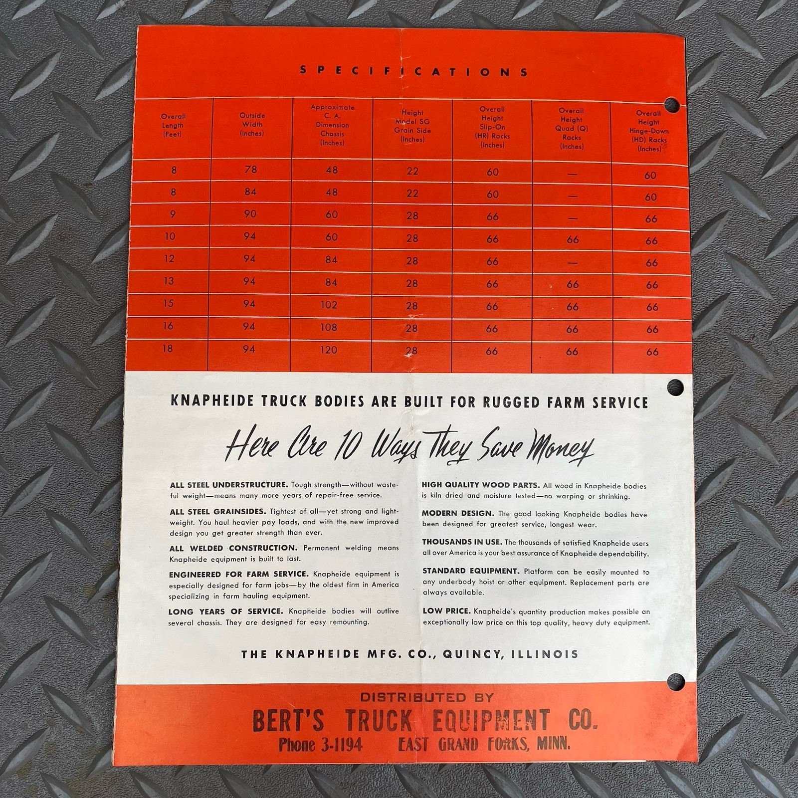 Knapheide Platform Farm Sales Ad Dealership Agriculture Grain Fold Open