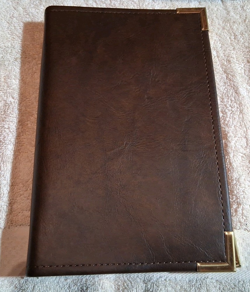 Hesston Leather Address Book Business Card Holder In Box NEW