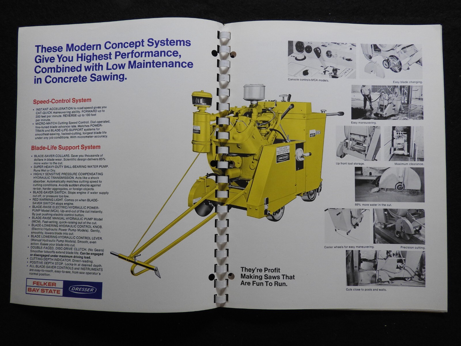 1974 Dresser Felker Bay State Concrete Saw Dealers’ Sales Catalog W/Prices MINTY