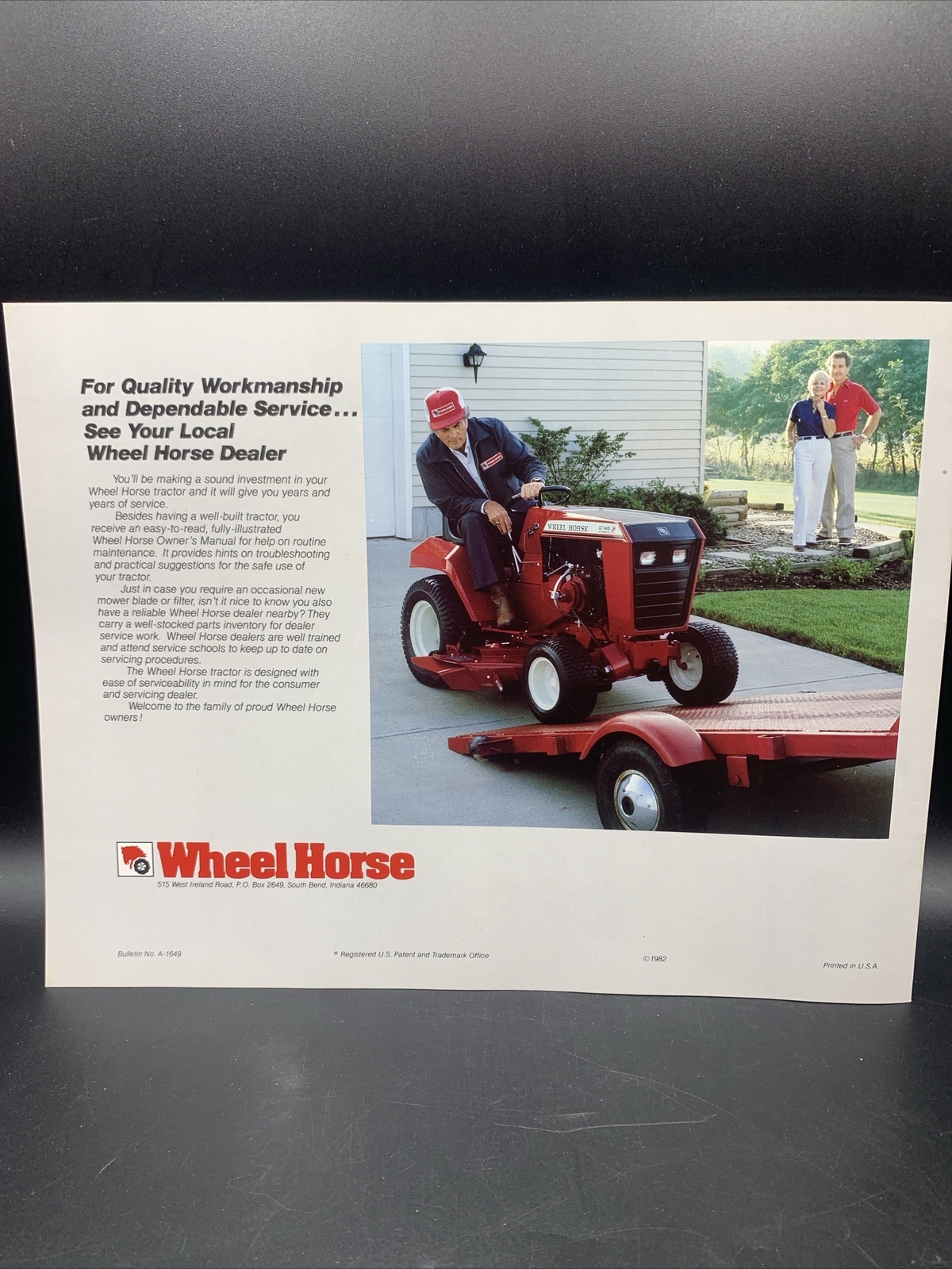 Lot of 6 Original NOS Wheel Horse Lawn & Garden Tractor Brochures-1980 thru 1984