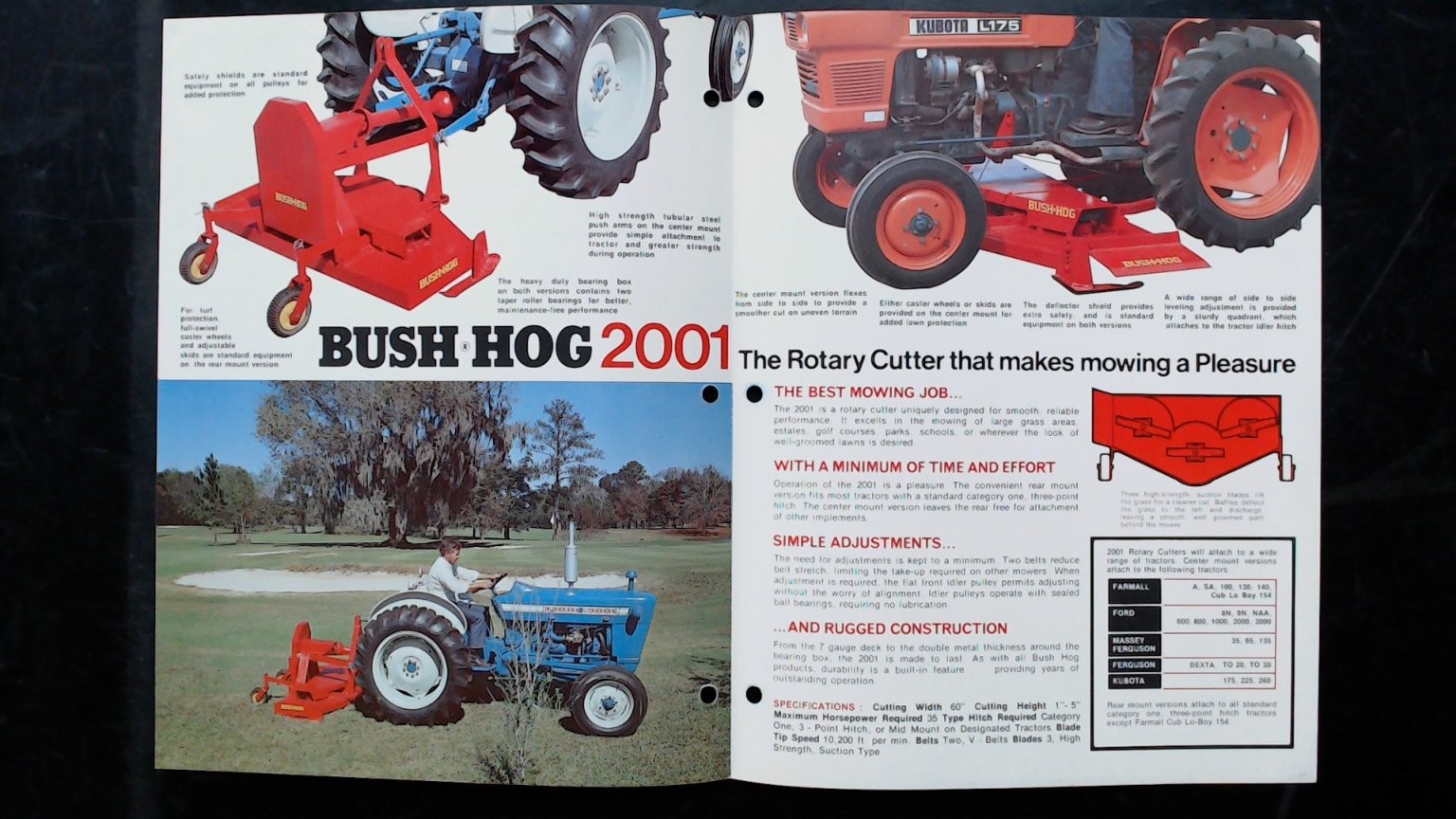 Bush Hog Lawn Maintenance Equipment Vintage Brochure Rotary Cutters