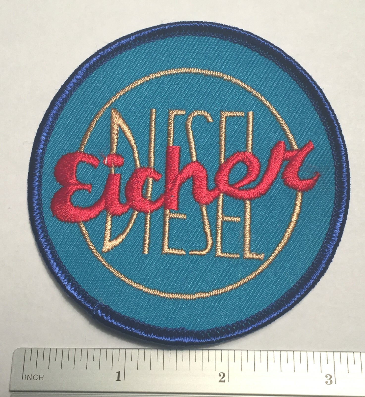 Vintage Eicher Diesel Tractor Embroidered Patch, Farming Agricultural