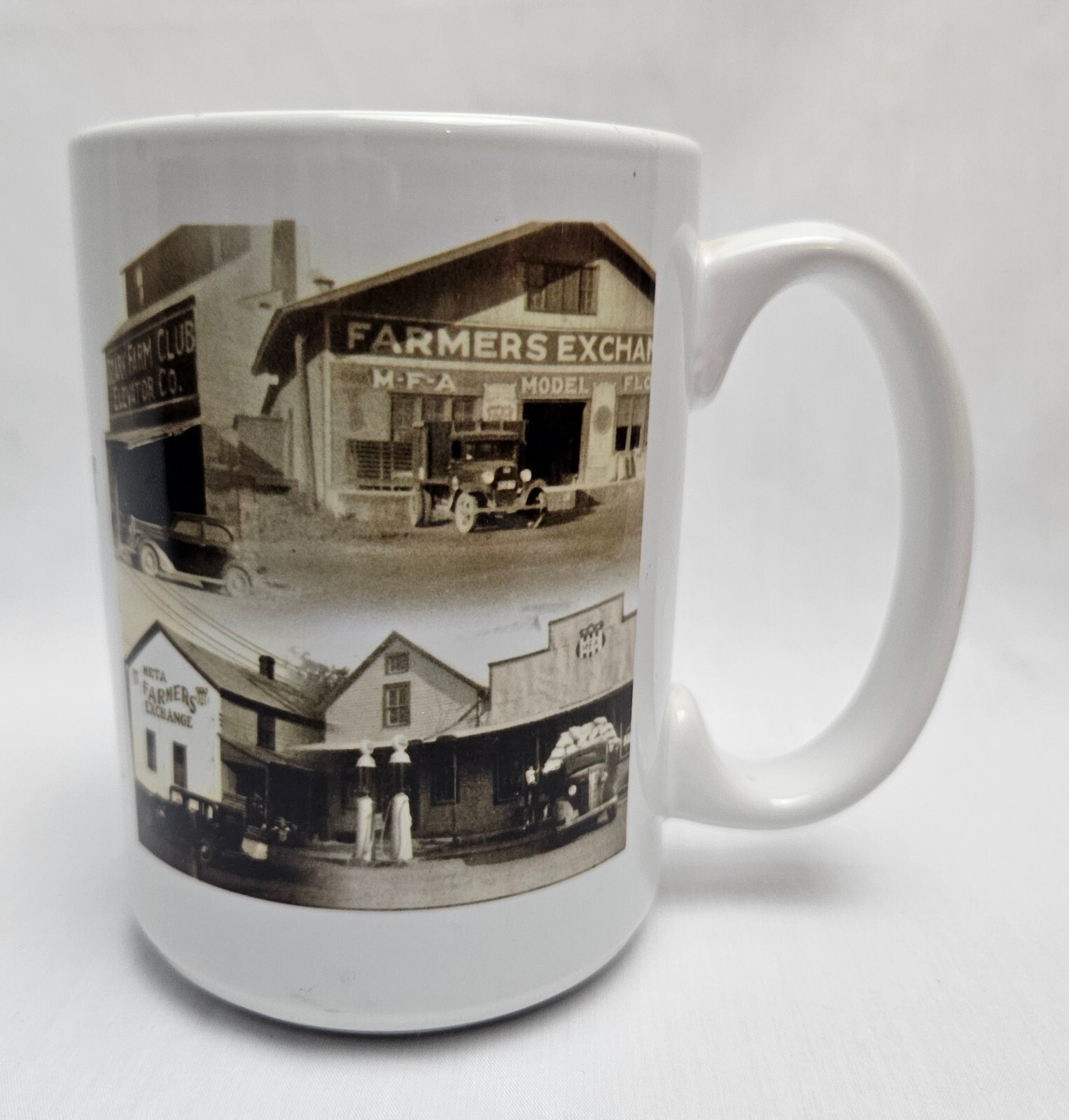 Vtg MFA Oil Farmer’s Coop Coffee Mug Summer Buyer’s Market 2009 95 Years Photos