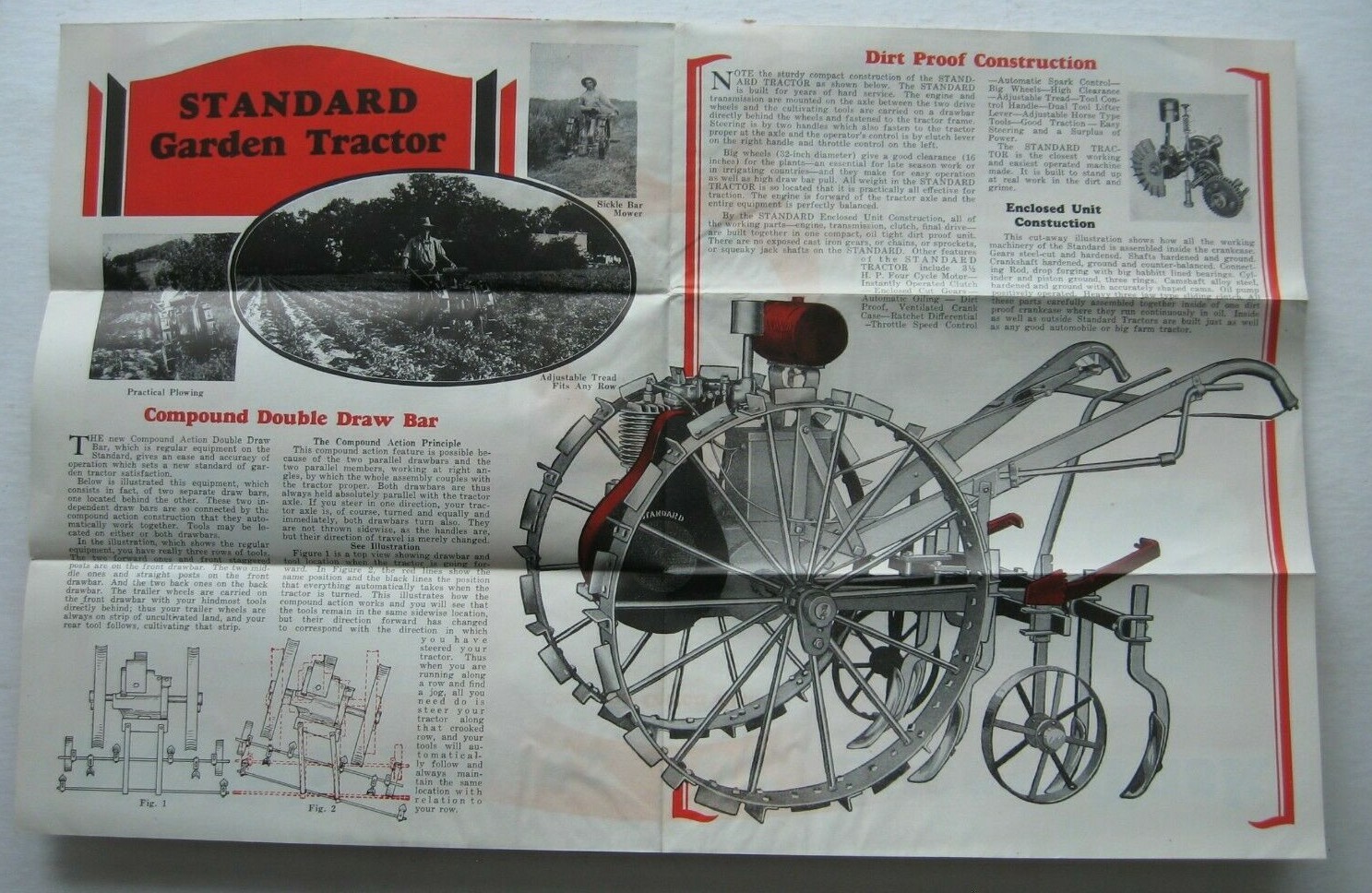 Three 1930’s Standard Engine Company, Standard Garden Tractor Farming Brochures