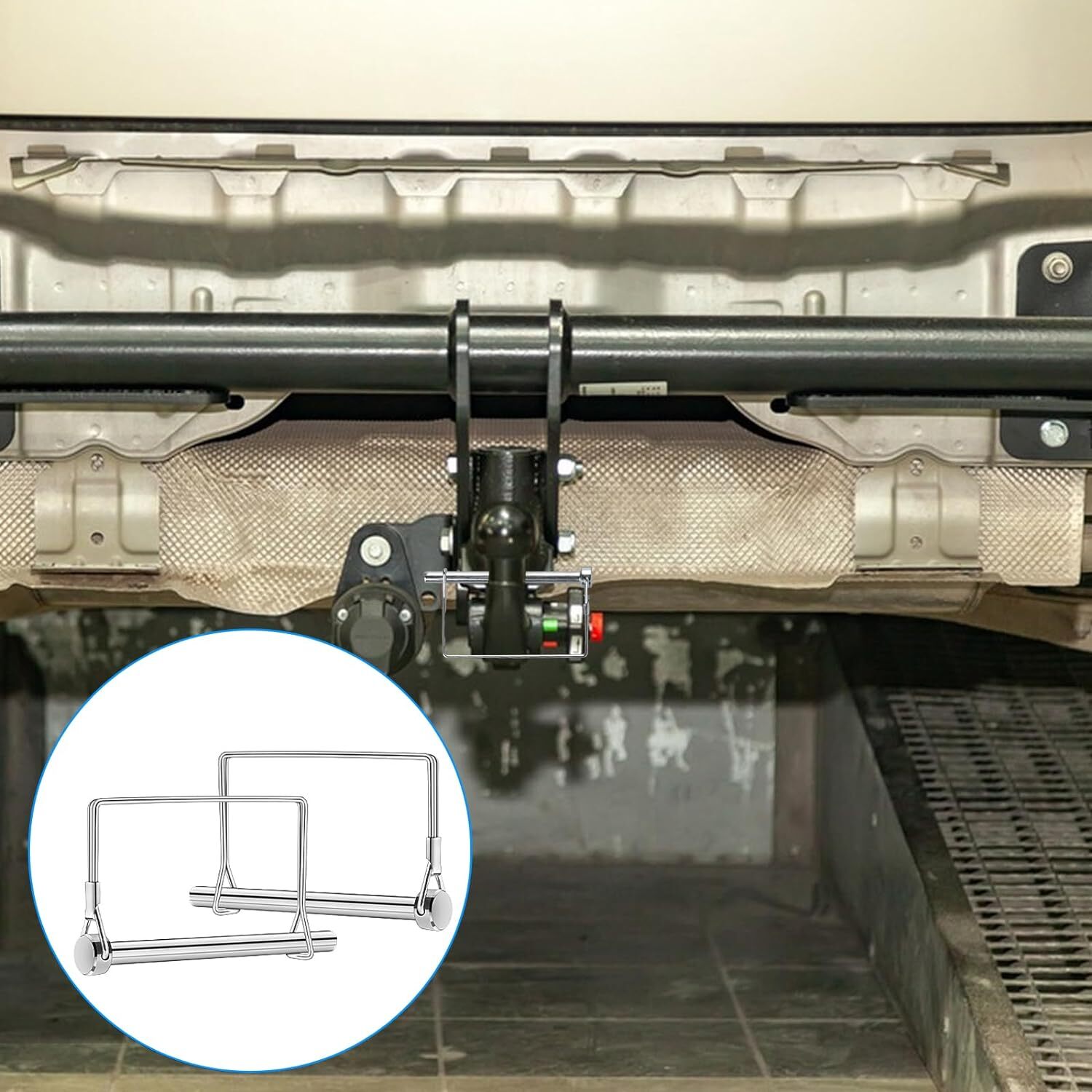 6 Heavy-Duty Trailer Coupler Pins, 5/16″ x 4″ PTO Shaft Locking Pins, Wire Lock