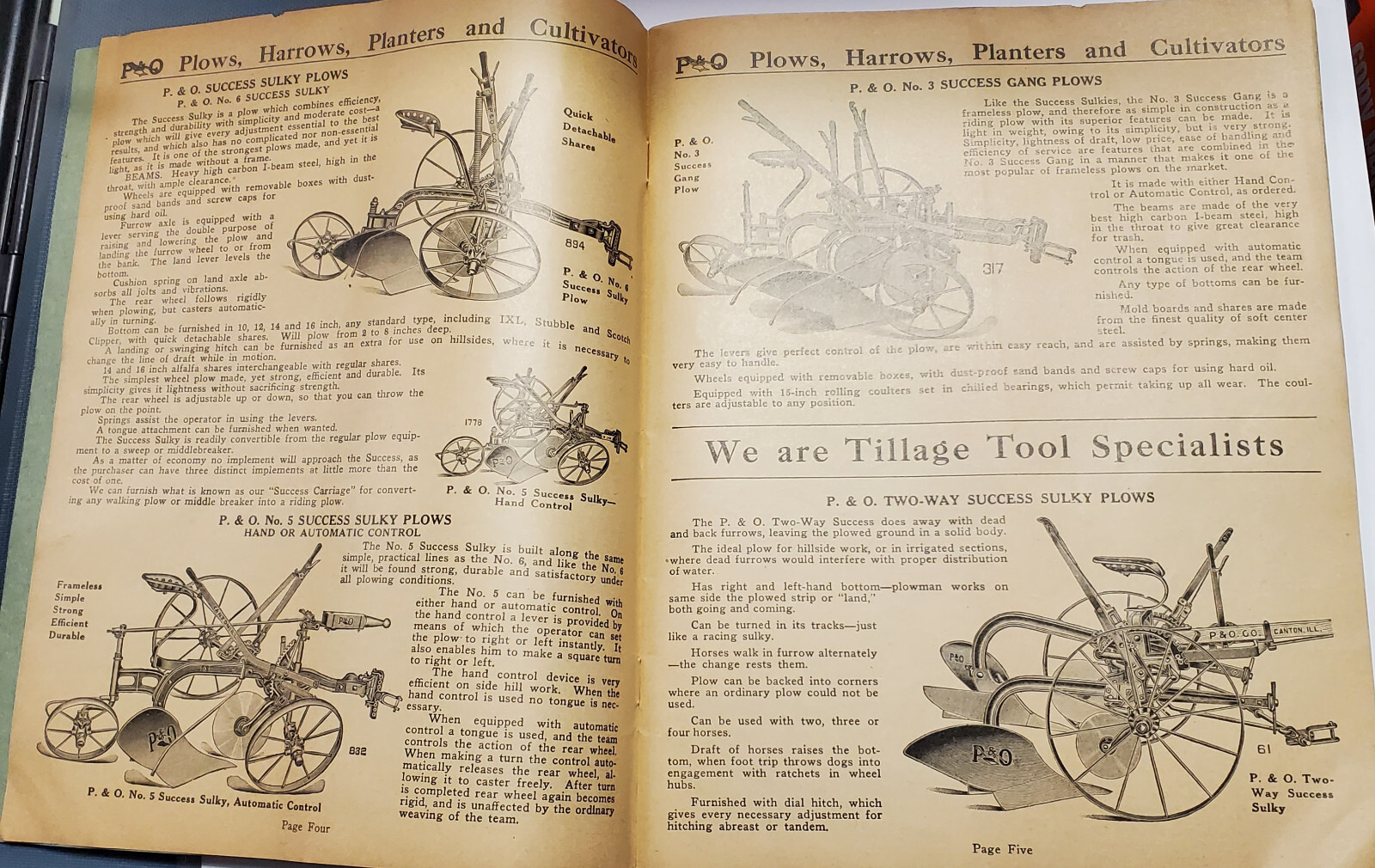 Parlin and Orendorff, Light Draft Plows, 48 page Catalog, ca. 1920? Canton, ILL.