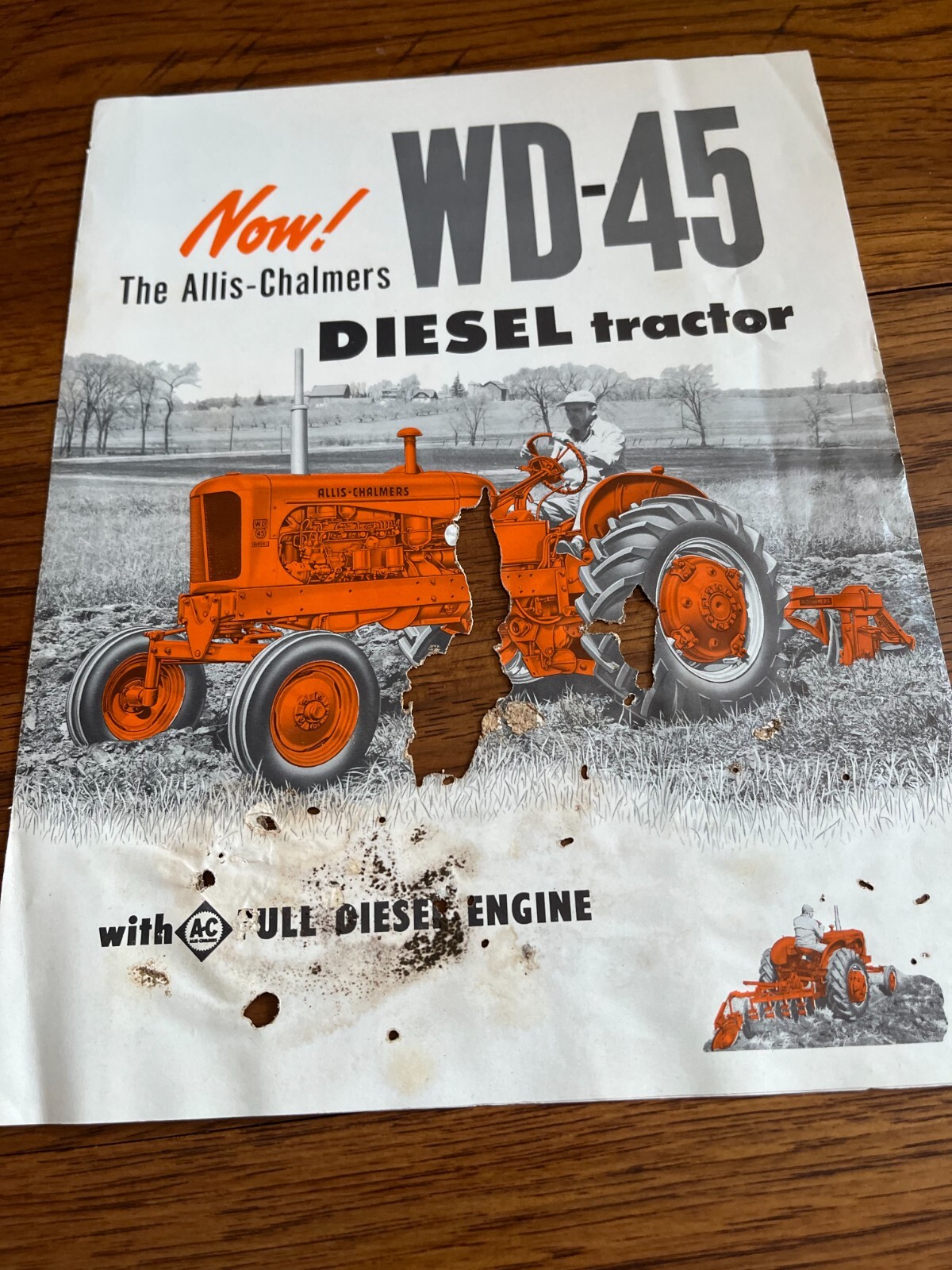 Allis Chalmers WD-45 Diesel Tractor For 1955 Brochure DCPA18