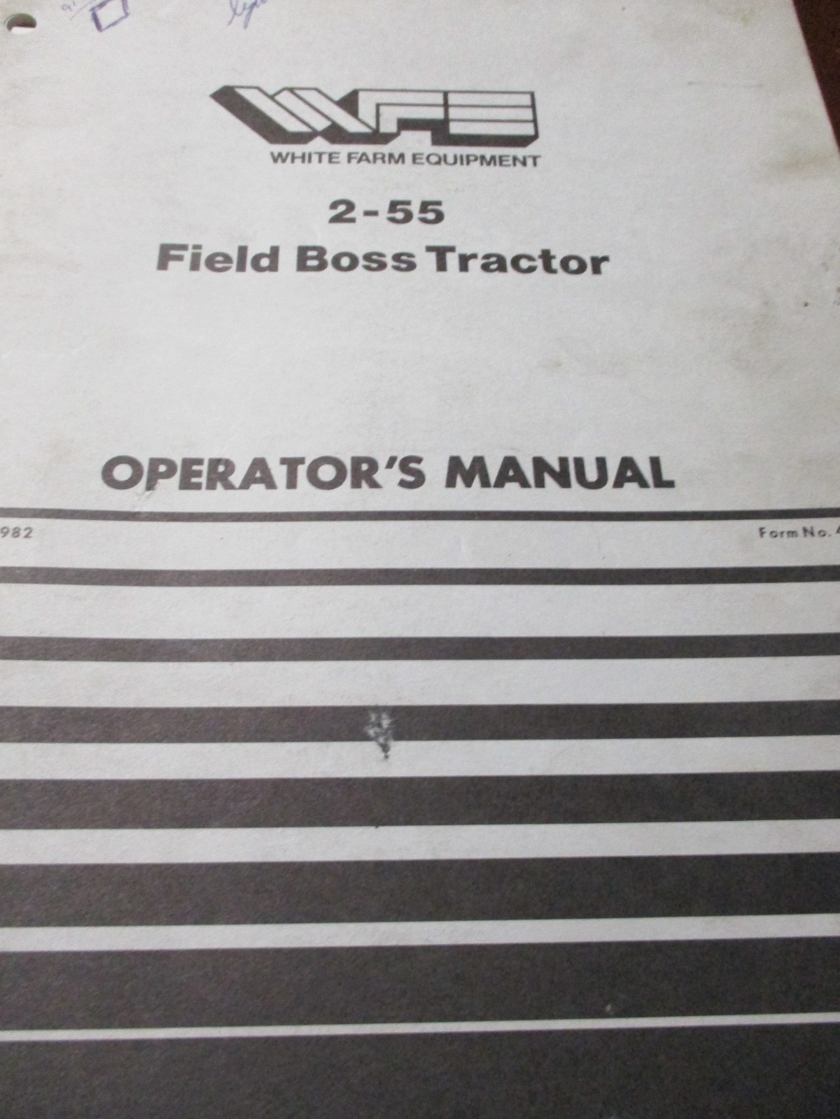 White 2-55 Field Boss Tractor Operator’s Manual 1982