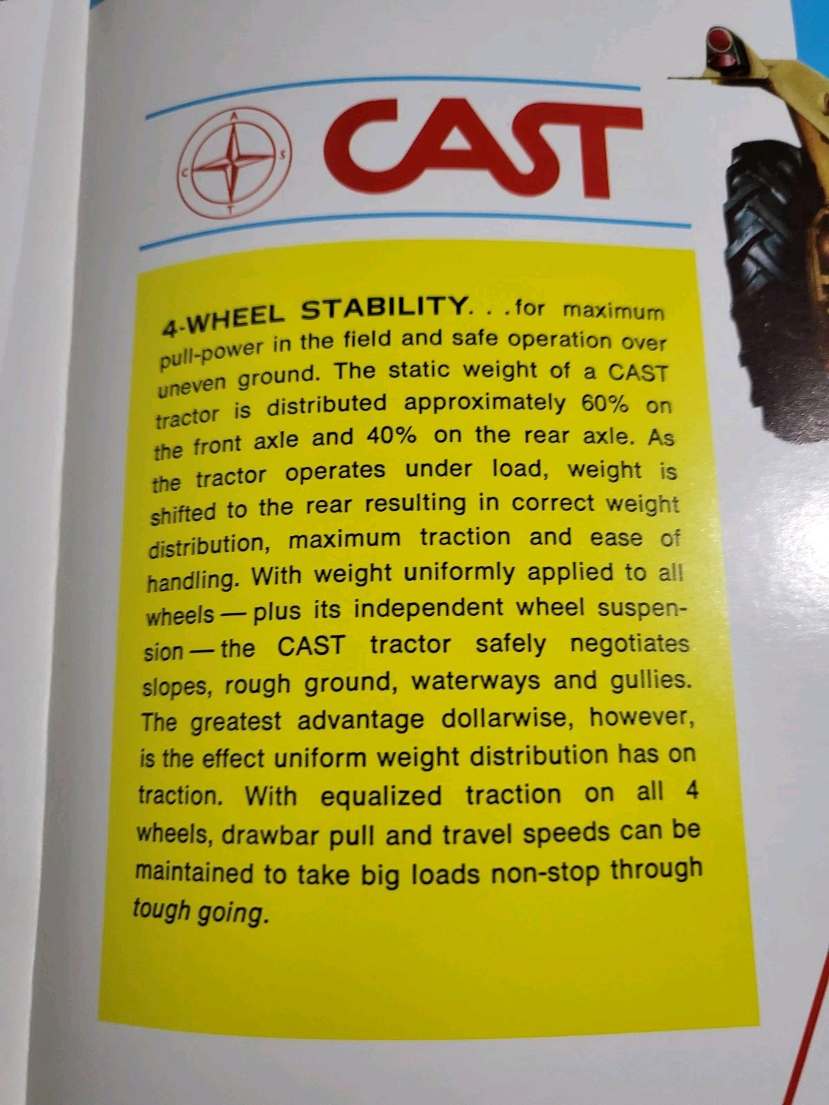 Vintage 1960’s CAST 430L RECO 4WD TRACTOR BROCHURE Slanzi Diesel Engine L-Z Co.