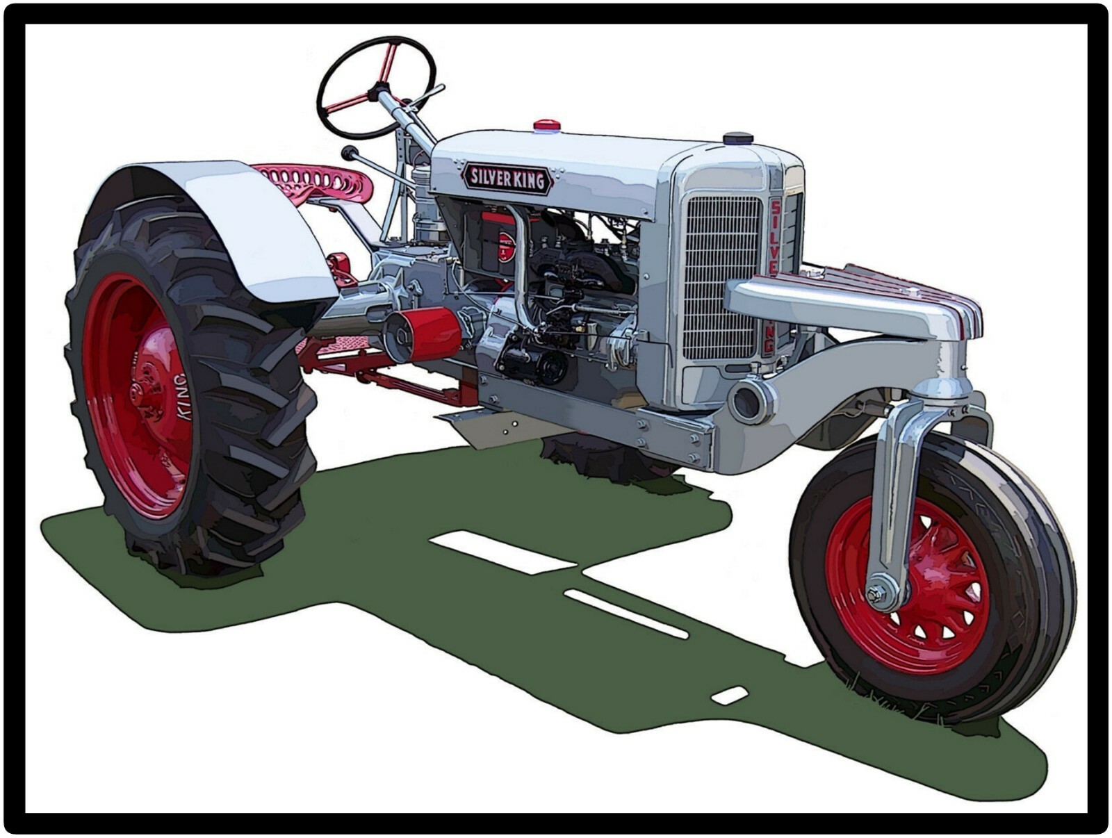 Silver King Tractors New Metal Sign: Model R66 Featured Large Size: 12 x 16″