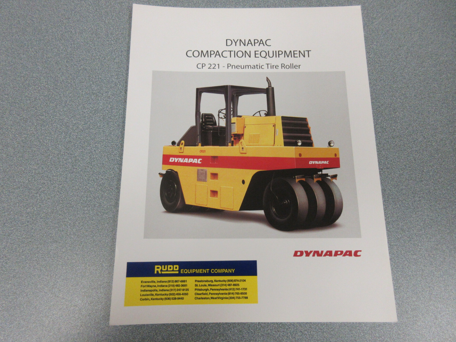 Dynapac CP221 Roller Compactor Brochure 2 Page