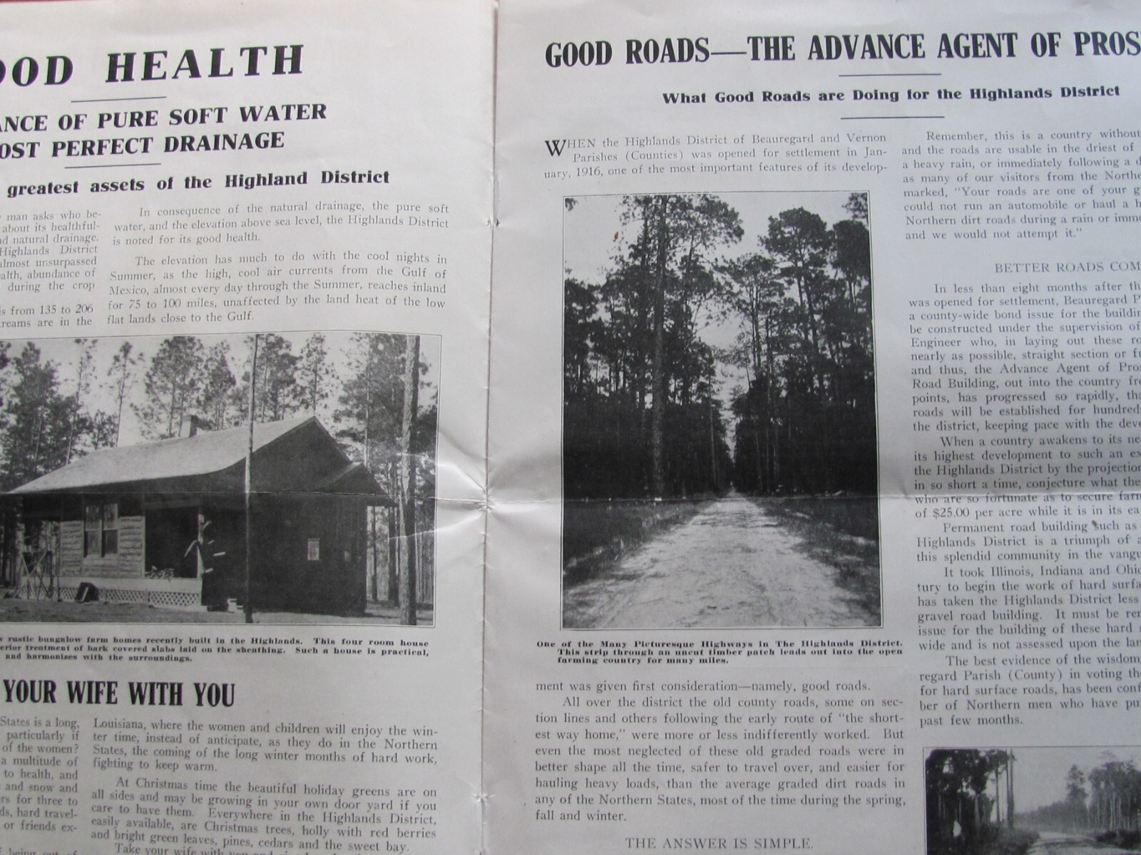 1910’S SALE BROCHURE HIGHLANDS LOUISIANA LAND BY LONG BELL FARM LAND CORP
