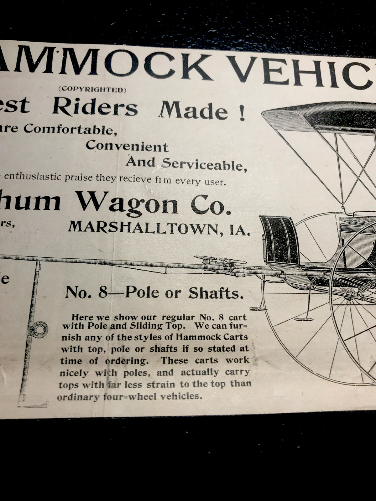 1893 Ketchum Wagon Co. Farm Engraving Advertising – Marshalltown – Iowa