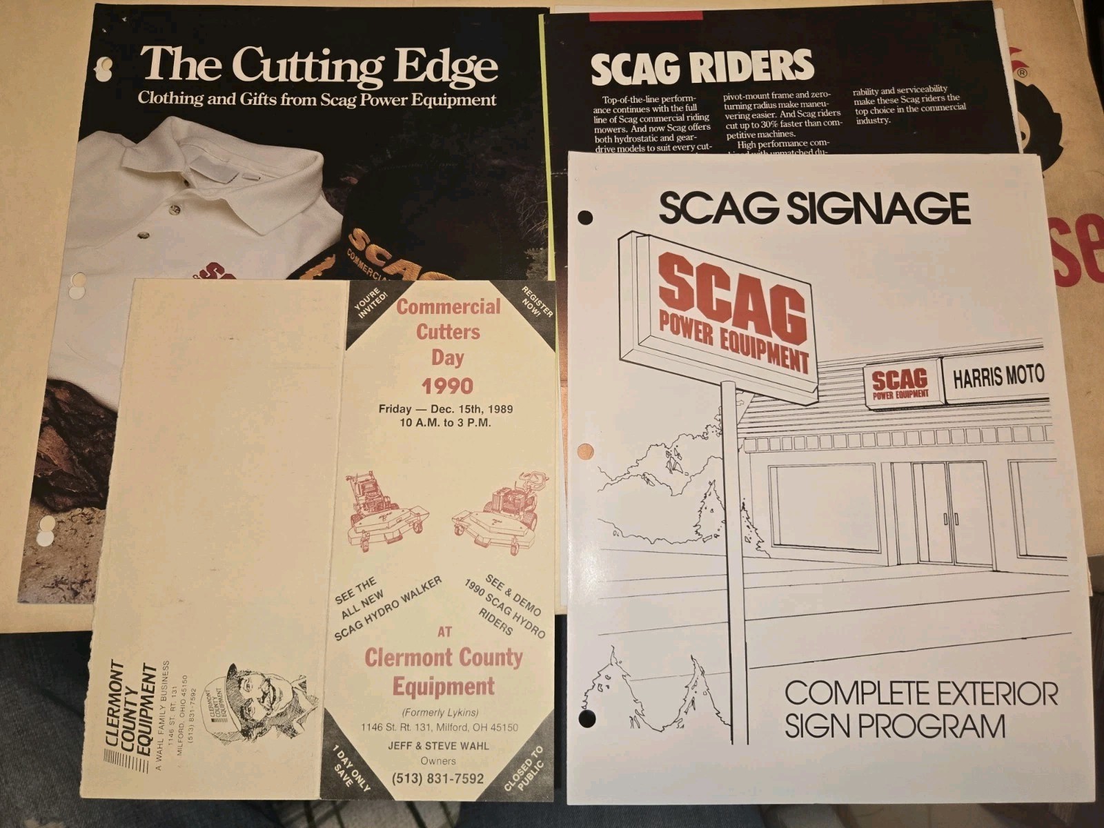 1990 SCAG POWER EQUIPMENT ADVERTISING LOT