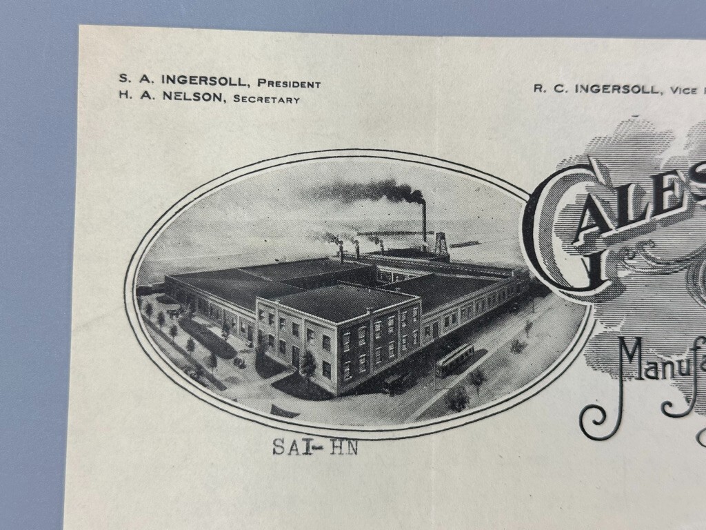 1909 Ingersoll Tillage GALESBURG COULTER DISC Tractor FARM Advertising Letter IL