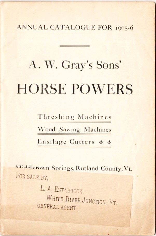 Original Antique 1905-1906, A W. Gray’s Sons Farm Equipment Catalog with prices