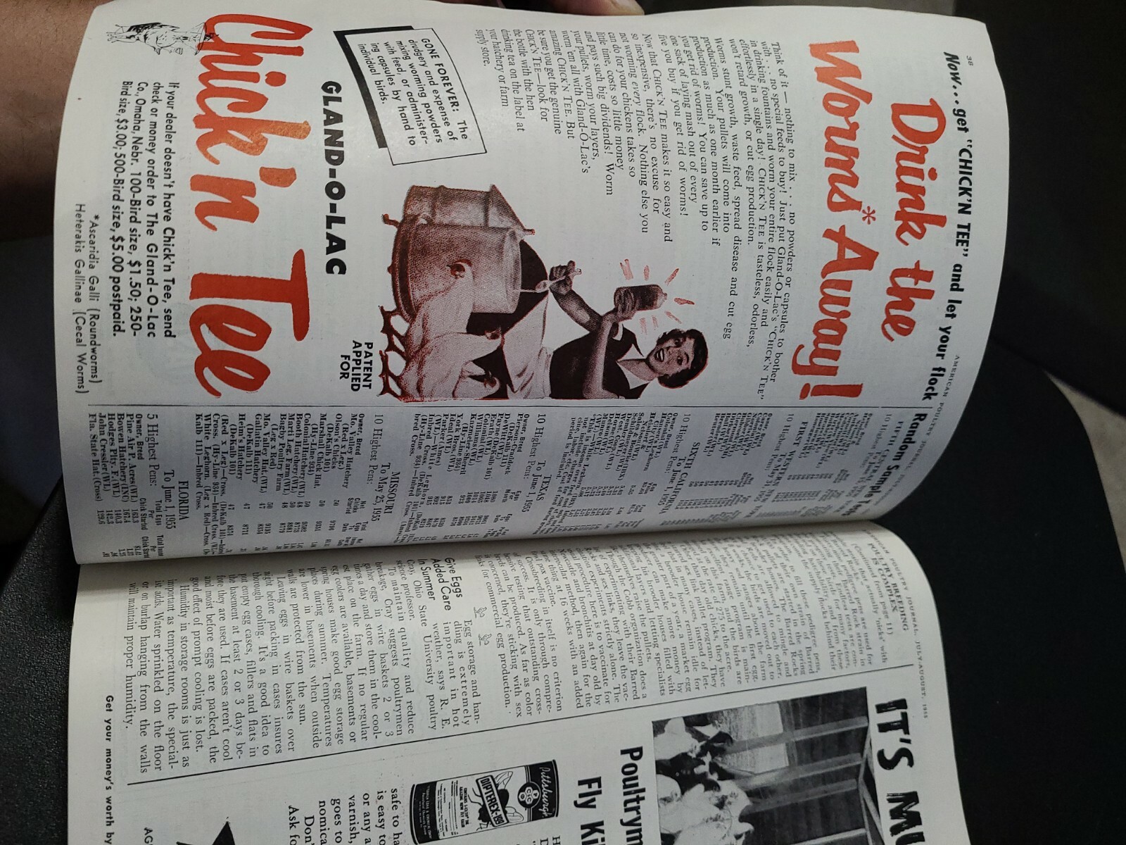 Vintage July August 1955 Poultry Farm Journal Magazine- Many Great Ads