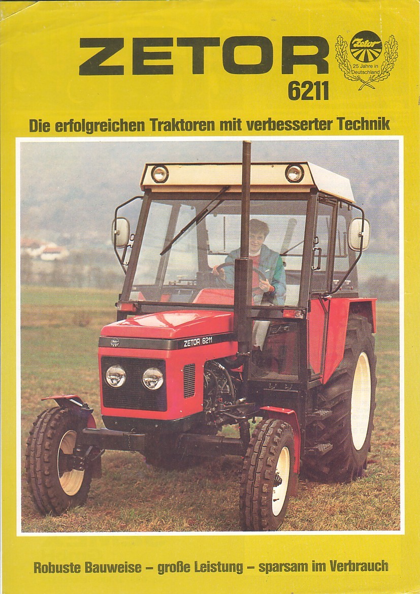 Farm Tractor Brochure – Zetor – 6211 – compares to 5211 and 7211 c1980’s (F1999)