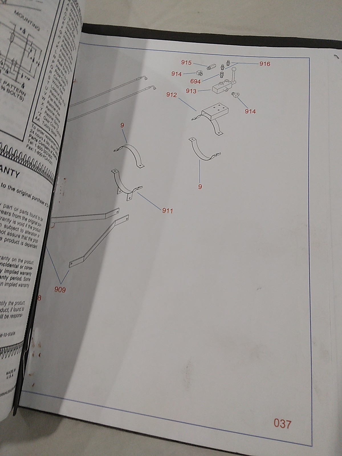 2096 Peck 802,803,804,1002,1003 & 1004 Grain Augers Owners Manual/Parts Listing