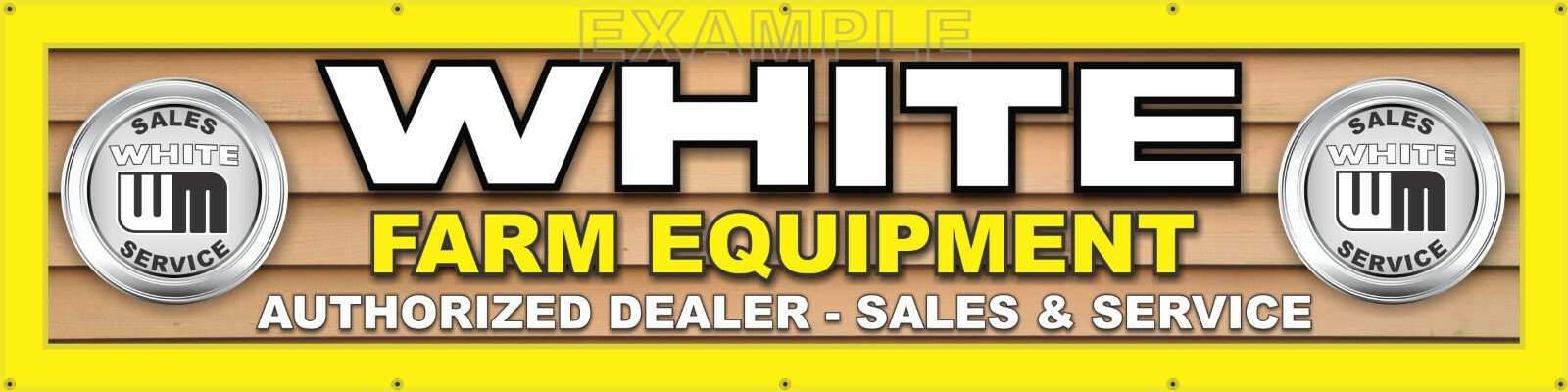 WHITE FARM EQUIPMENT DEALER LETTER SIGN REMAKE LARGE BANNER MURAL 24″ x 96″