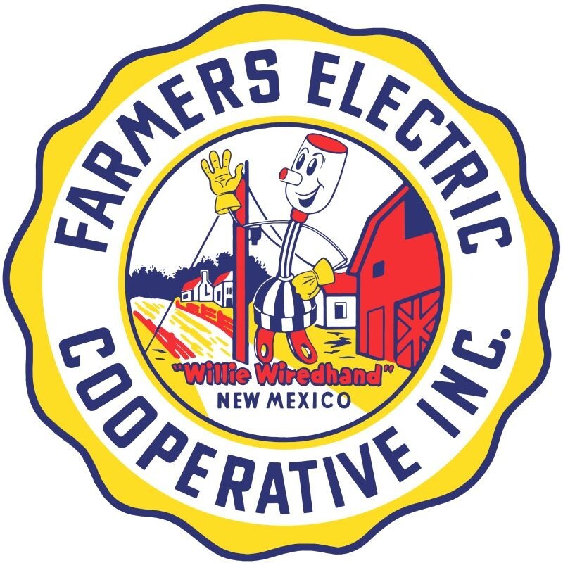New Mexico Farmers Electric CO OP DIECUT Sign 28″ Tall USA STEEL XL Size 8 lbs