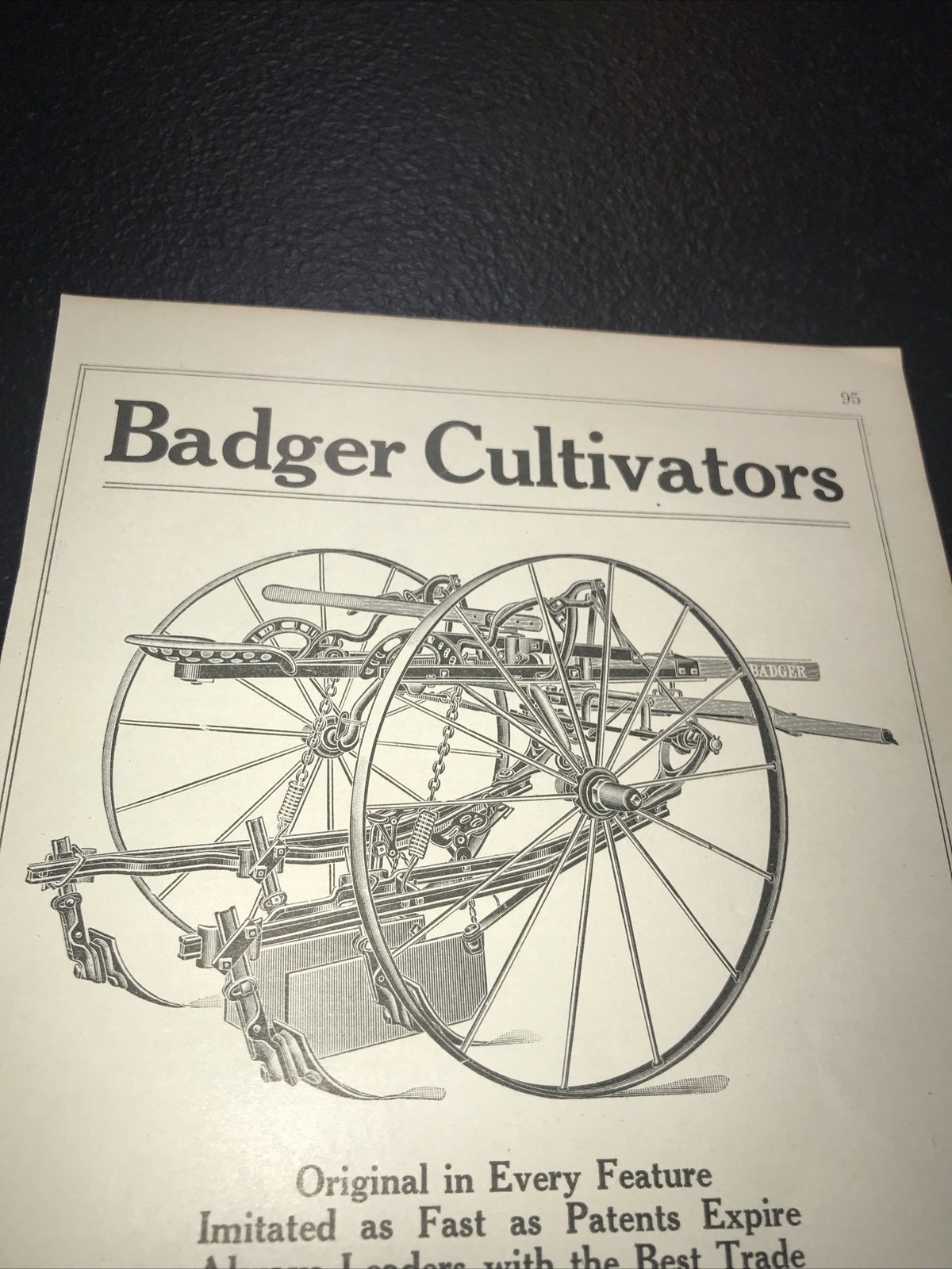 1916 Badger Cultivators Farm Advertising – Council Bluffs – Iowa