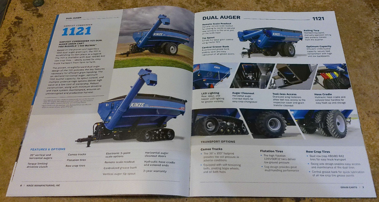 2023 kinze grain carts brochure new