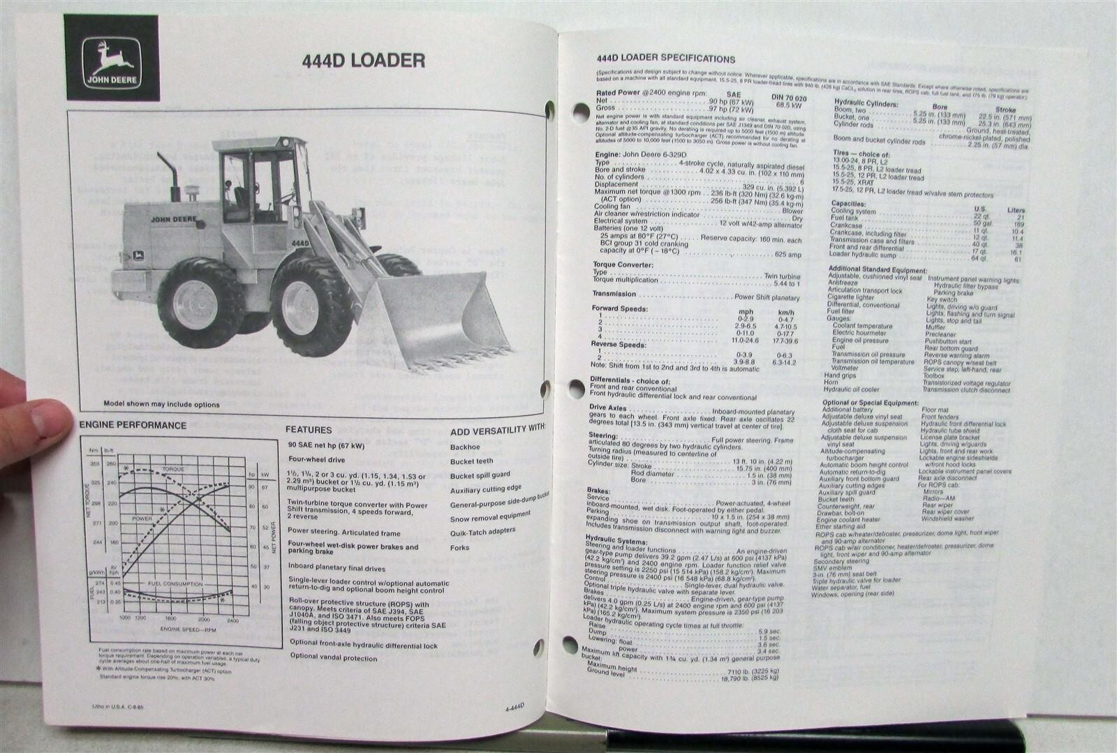 1986 Caterpillar Wheel Loader Spec Construction Competitive Information PRELIM