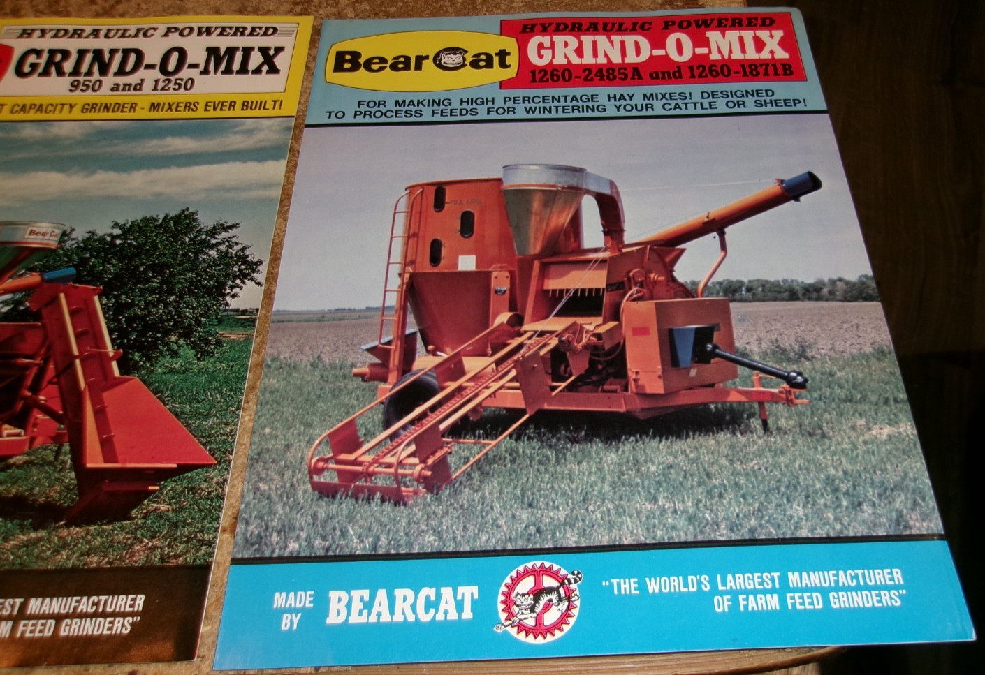 3-lot 1960’s-70’s bearcat grinder/mixer brochures in good shape used