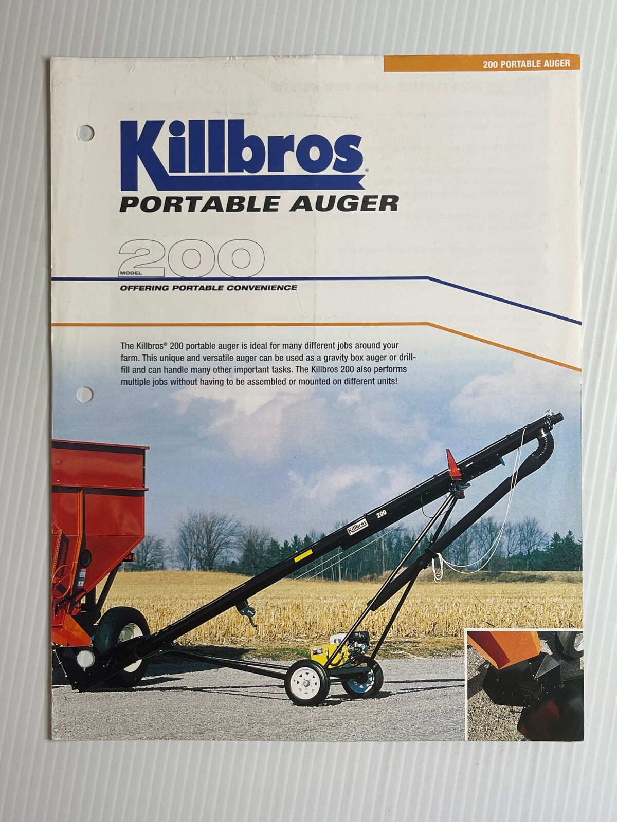 Killbros Model 200 Portable Auger Sales Brochure *2007* (Showroom Book)