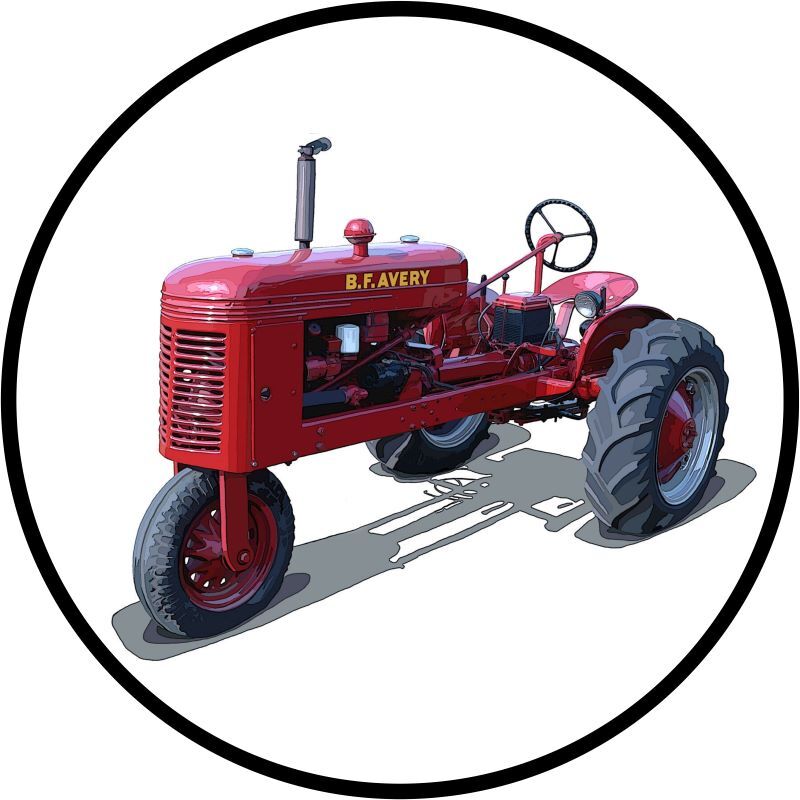 B.F. Avery Tractor NEW Metal Sign 28″ Dia. Round AMERICAN STEEL