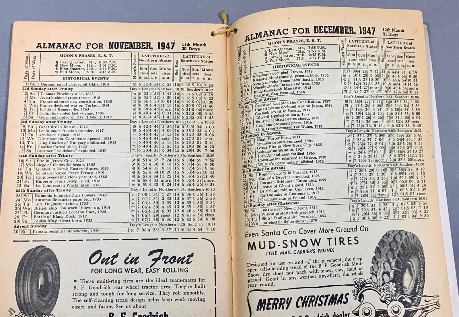 Vintage 1947 B. F. Goodrich Farmer’s Handbook & Almanac