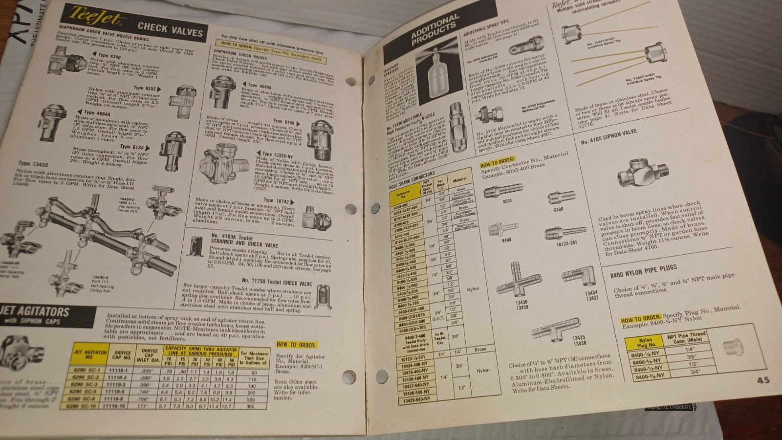 Vintage TeeJet Farming Vintage Catalog 37 Agriculture Spray Nozzles Manual