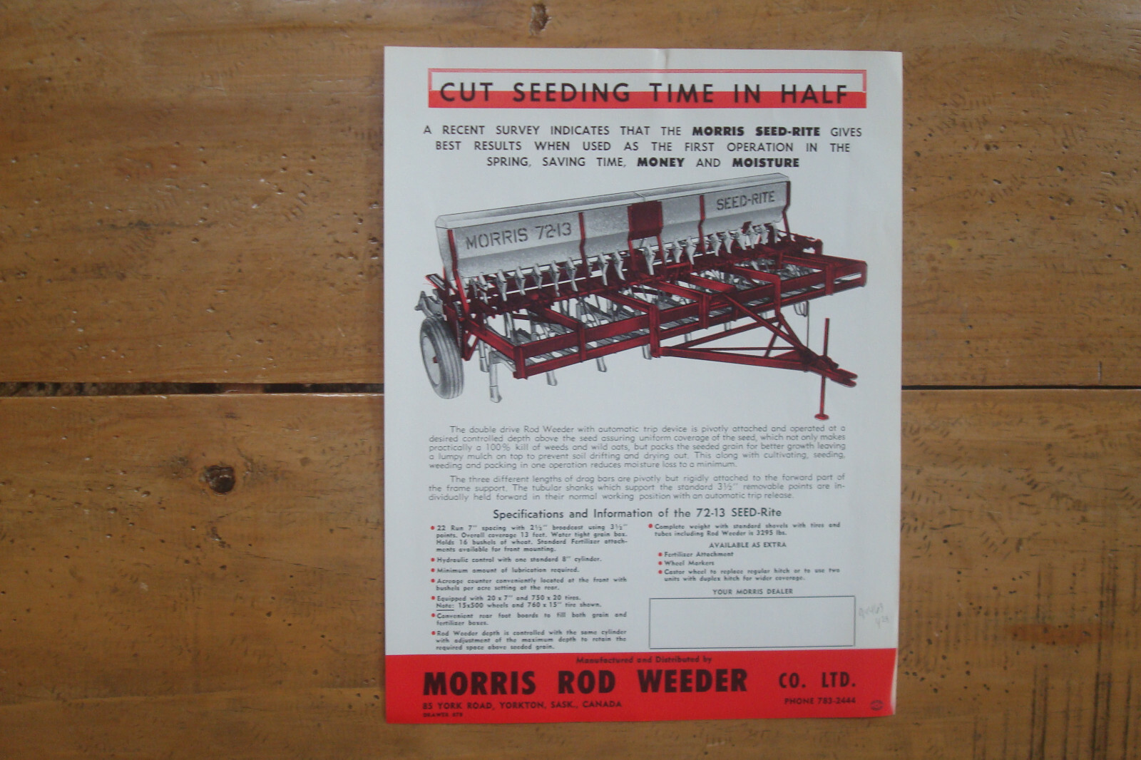 Morris 72-13 Seed-Rite Brochure