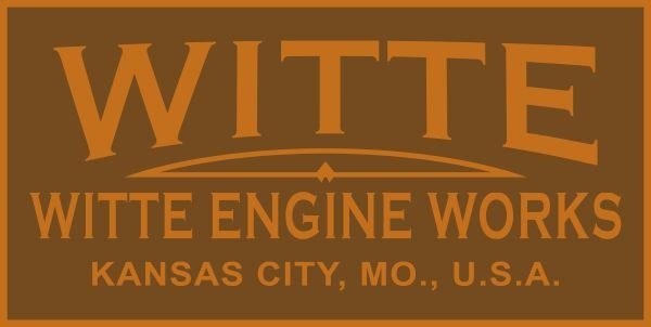 Witte Engine Works of Kansas City, Missouri NEW Sign: 24×48″ USA Steel XXL Size