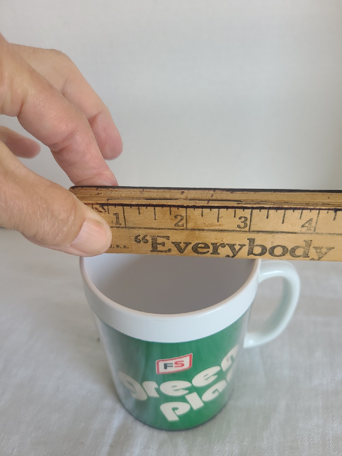 VTG. Thermo-Serv FS Seed Corn “Green Plan” Plastic Insulated Coffee Mug Cup;USA