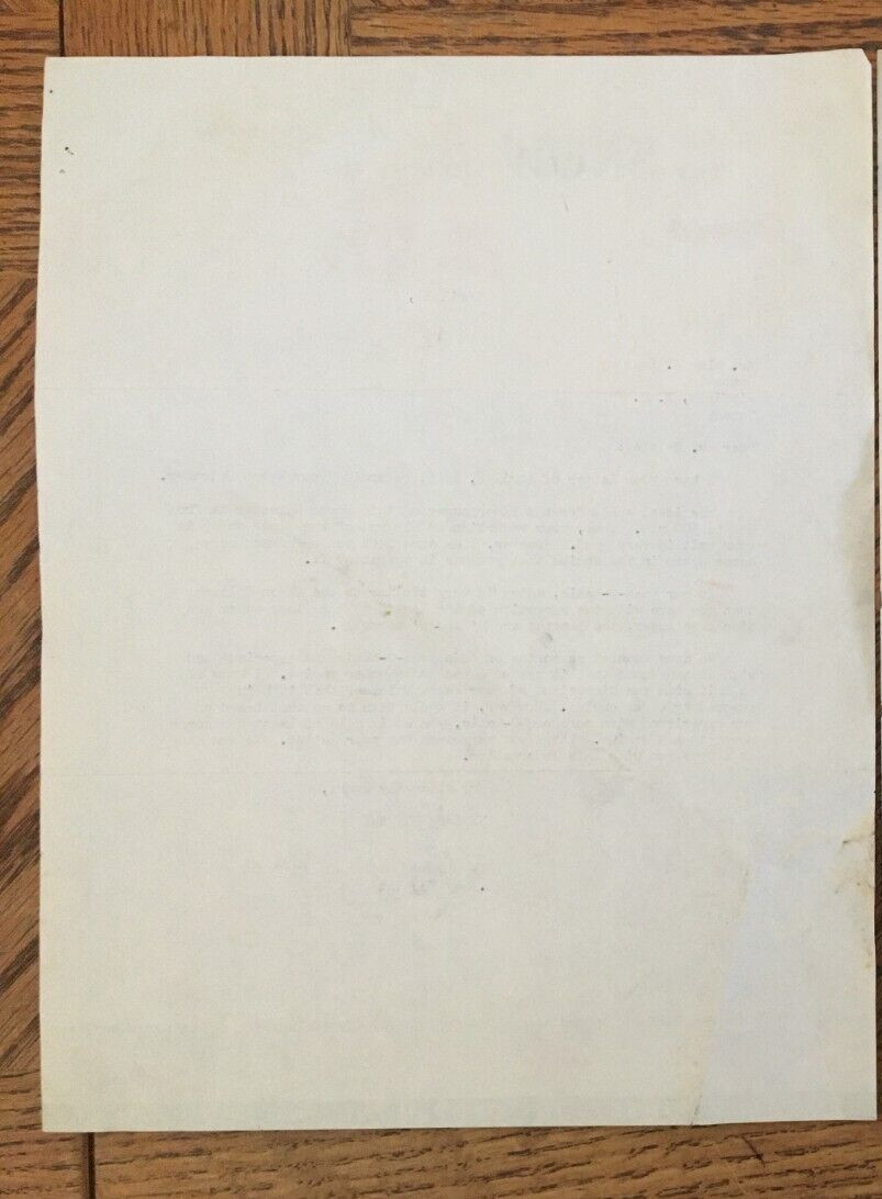 Snow Company Farm Machinery Receipt Letter 1954 Kelowna BC Cattle Ranch Farm