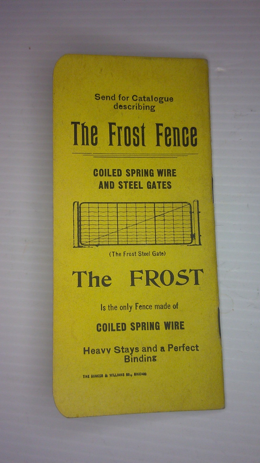 vintage Frost Wire Fence Co advertising notebook very good condition 9G