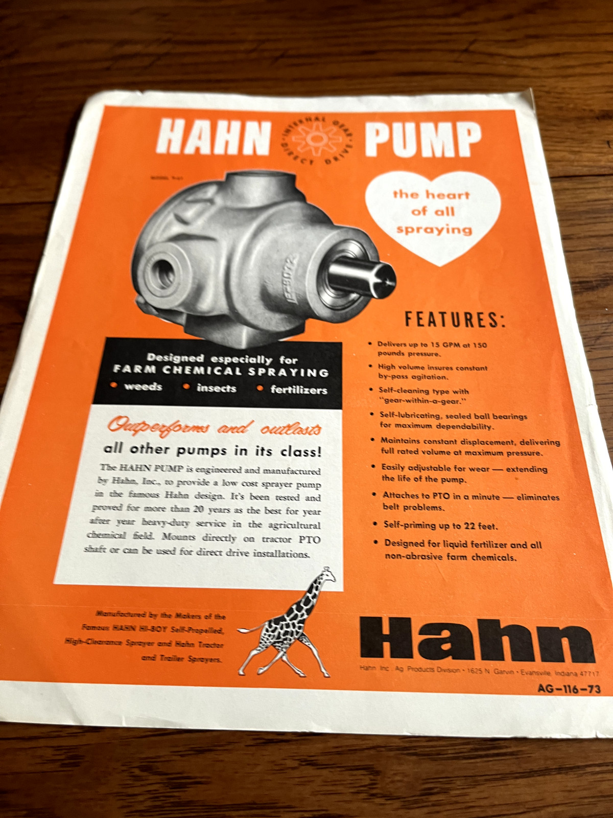 Hahn Internal Gear Direct Drive Pump Brochure BAOH
