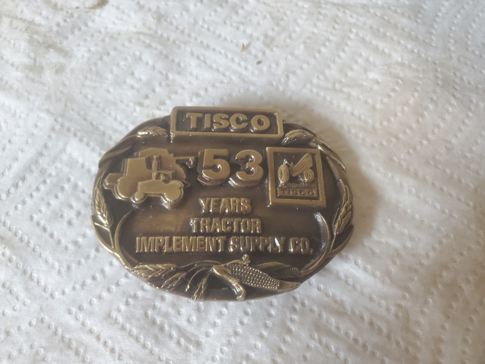 Metal Belt Buckle TISCO 53 Years Tractor Implement Supply Company