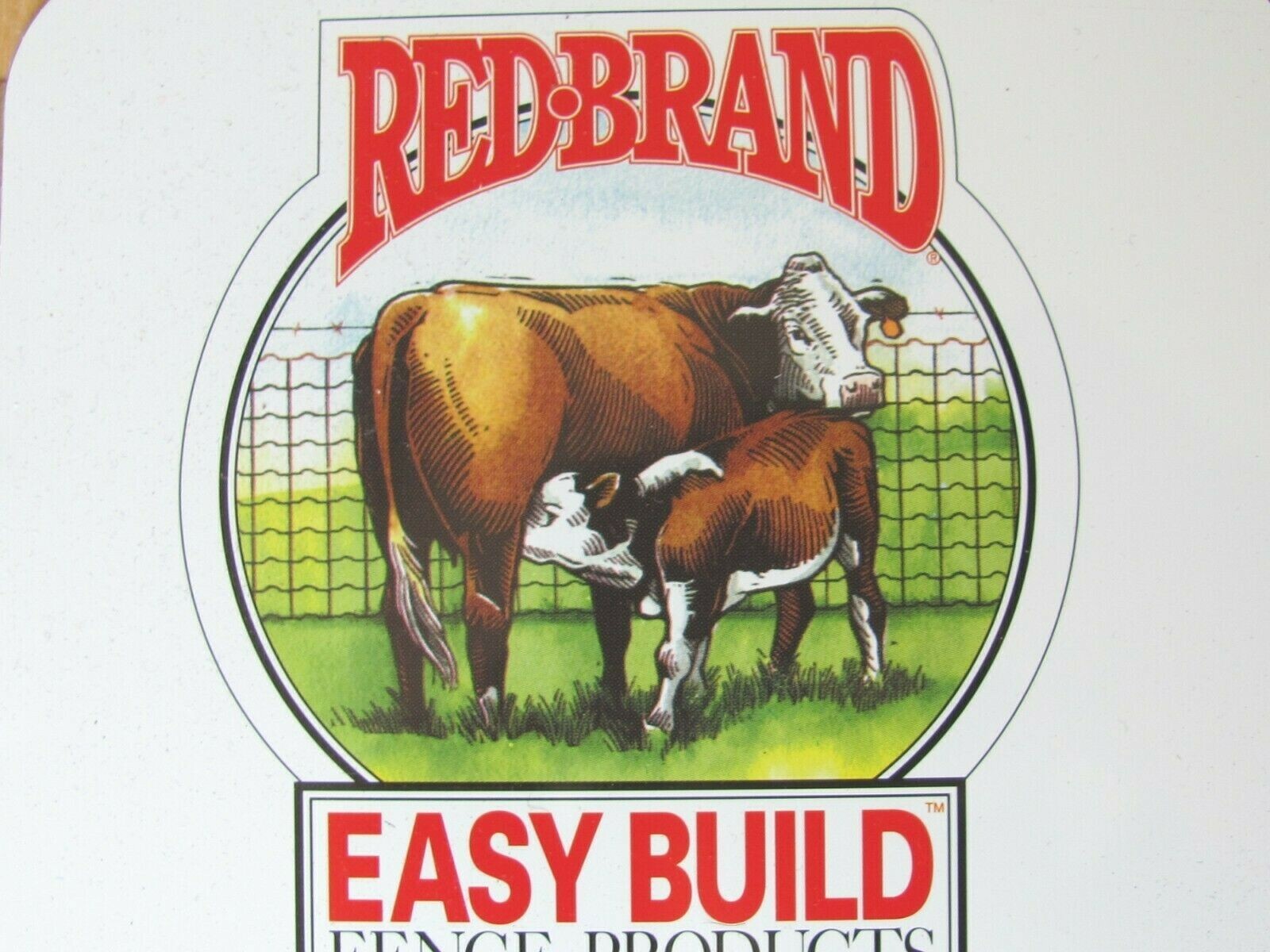 SET OF 3 METAL FARM SIGNS 6″ FENCE REDBRAND KEYSTONE STEEL WIRE PEORIA IL CATTLE
