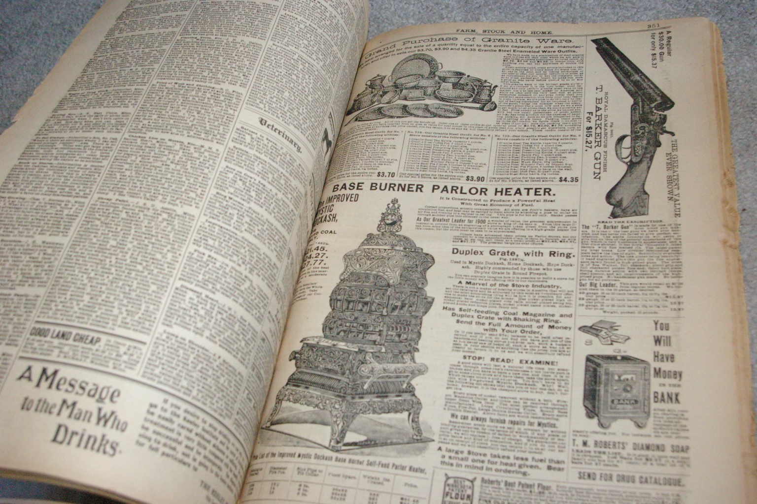 112 ISSUES 1892-1895 & 1899-1900 Farm Stock & Home Publication Great Reading!