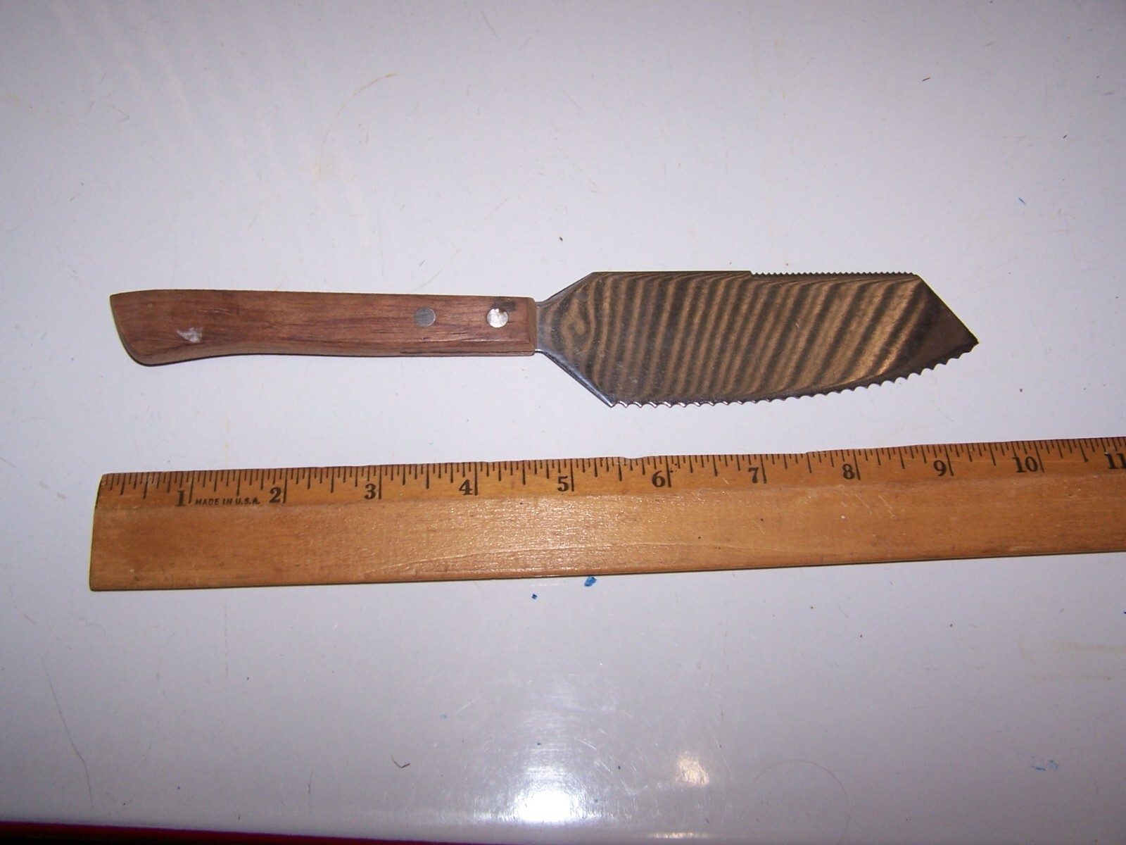 Vintage MALONE CHEMICAL SERVICE Wood Handled Knife