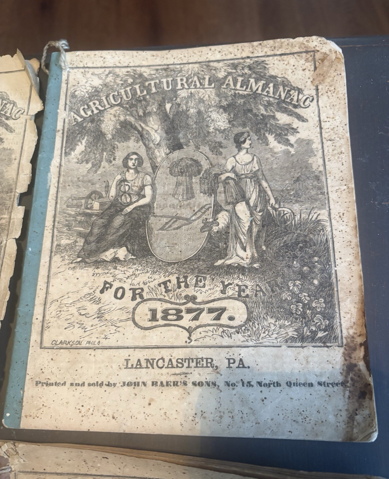 Lot Of 4 John Baer’s Agricultural Almanac Lancaster, PA Antique! 1876-1879