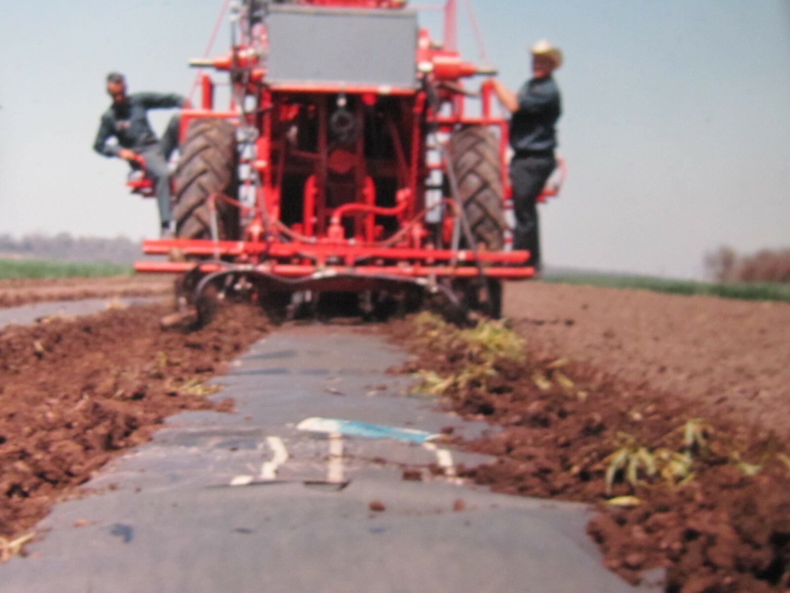 6 PHOTO SLIDES FARM VEGETABLE CROPS MACHINE CELLUPONIC SYSTEM MULCHING 1970’S