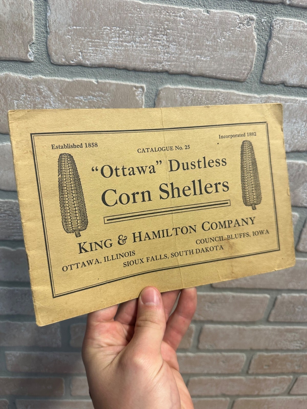 1910’s Ottawa Corn Shellers Catalog King & Hamilton Company Ottawa Illinois