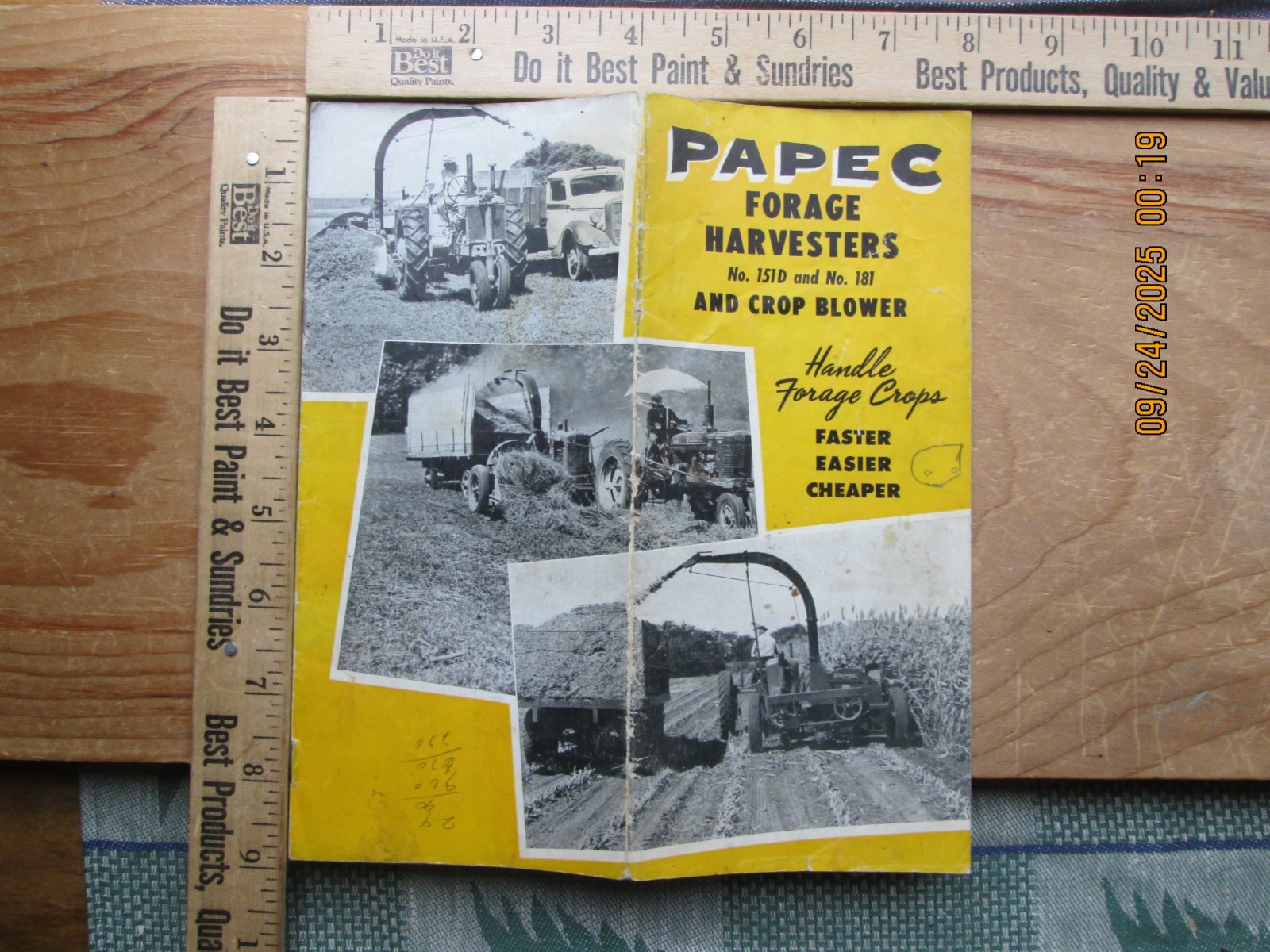 papec forage Harvesters #151D & #181 & crop blower brochure