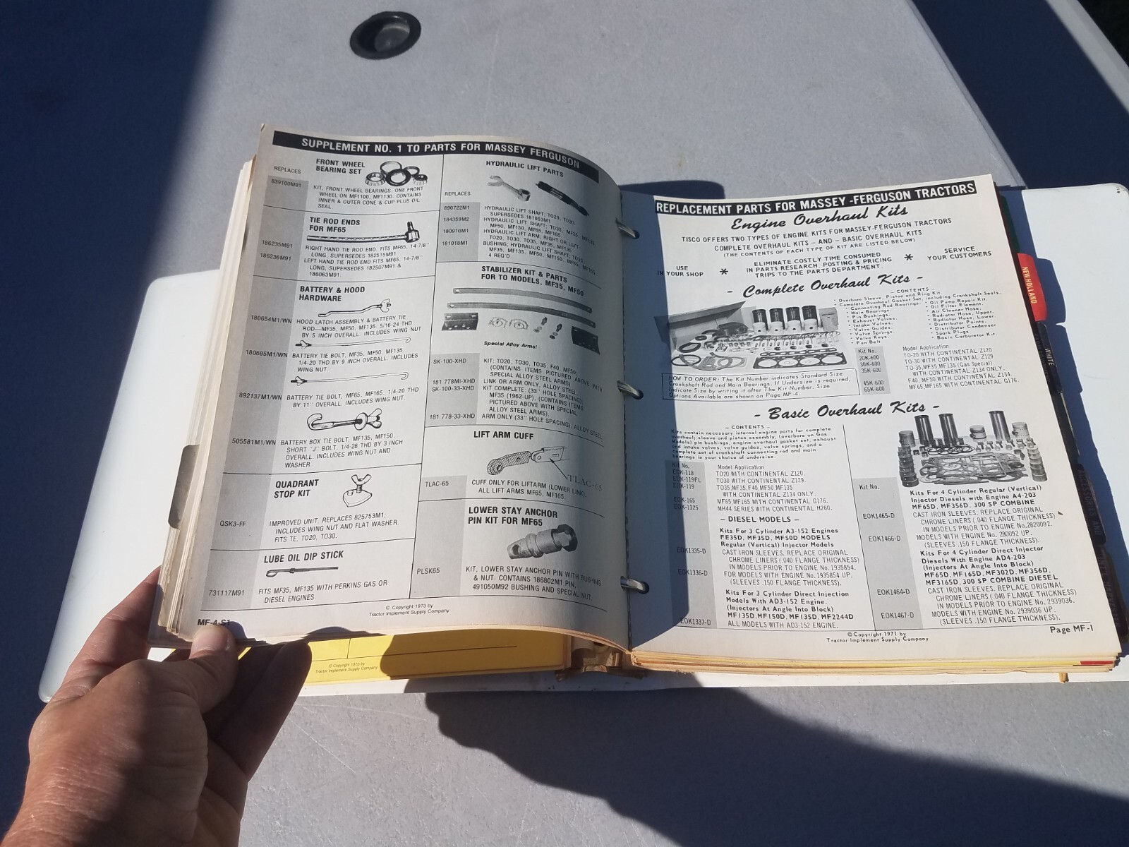 1970s Tractor Implement Supply Co. Parts Book John Deere Ford Allis Chalmers IH